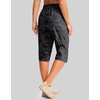 G Gradual Women’s 15” Long Shorts Below The Knee Hiking Capris(Grey Camo)