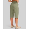 G Gradual Women’s 15” Long Shorts Below The Knee Hiking Capris(Light Green)