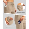 G Gradual Women’s 15” Long Shorts Below The Knee Hiking Capris(Light Khaki)