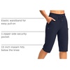 G Gradual Women’s 15” Long Shorts Below The Knee Hiking Capris(Navy)