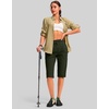 G Gradual Women’s 15” Long Shorts Below The Knee Hiking Capris(Olive)
