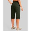 G Gradual Women’s 15” Long Shorts Below The Knee Hiking Capris(Olive)