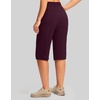 G Gradual Women’s 15” Long Shorts Below The Knee Hiking Capris(Wine)