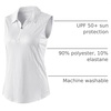 G Gradual Women’s Golf Shirts Lightweight 1/4 Zip Collared Tank Top(Black Dot)
