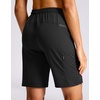G Gradual Women’s Hiking Shorts 2 Zipper Pockets 9″ Shorts(Black)