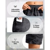 G Gradual Women’s Hiking Shorts 2 Zipper Pockets 9″ Shorts(Black Camo)