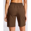 G Gradual Women’s Hiking Shorts 2 Zipper Pockets 9″ Shorts(Chestnut Brown)