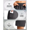 G Gradual Women’s Hiking Shorts 2 Zipper Pockets 9″ Shorts(Dark Grey)