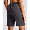 G Gradual Women’s Hiking Shorts 2 Zipper Pockets 9″ Shorts(Dark Grey)
