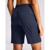G Gradual Women’s Hiking Shorts 2 Zipper Pockets 9″ Shorts(Dark Navy)