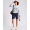 G Gradual Women’s Hiking Shorts 2 Zipper Pockets 9″ Shorts(Dark Navy)