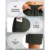 G Gradual Women’s Hiking Shorts 2 Zipper Pockets 9″ Shorts(Dark Olive)