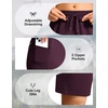 G Gradual Women’s Hiking Shorts 2 Zipper Pockets 9″ Shorts(Dark Wine)