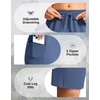 G Gradual Women’s Hiking Shorts 2 Zipper Pockets 9″ Shorts(Haze Blue)