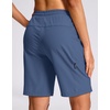G Gradual Women’s Hiking Shorts 2 Zipper Pockets 9″ Shorts(Haze Blue)