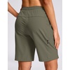 G Gradual Women’s Hiking Shorts 2 Zipper Pockets 9″ Shorts(Sage Grey Green)