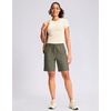 G Gradual Women’s Hiking Shorts 2 Zipper Pockets 9″ Shorts(Sage Grey Green)