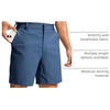 Men’s Golf Dress Shorts 7″ Stretch Casual Work Shorts(Slate Blue,L7 W34)