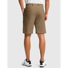 Men’s Golf Dress Shorts 9″ Stretch Casual Work Shorts(Dark Khaki,L9 W40)