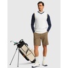 Men’s Golf Dress Shorts 9″ Stretch Casual Work Shorts(Dark Khaki,L9 W40)