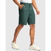 Men’s Golf Dress Shorts 9″ Stretch Casual Work Shorts(Spruce Green,L9 W34)