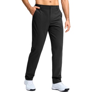 G Gradual Mens Golf Pants 30″/32″/34″ Stretch Dress Work Casual Pants(Black)