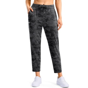 G Gradual Petite Pants for Women 7/8 Ankle Golf Pants with 3 Pockets(Black Camo)