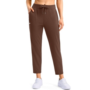 G Gradual Petite Pants for Women 7/8 Ankle Golf Pants with 3 Pockets(Brown)