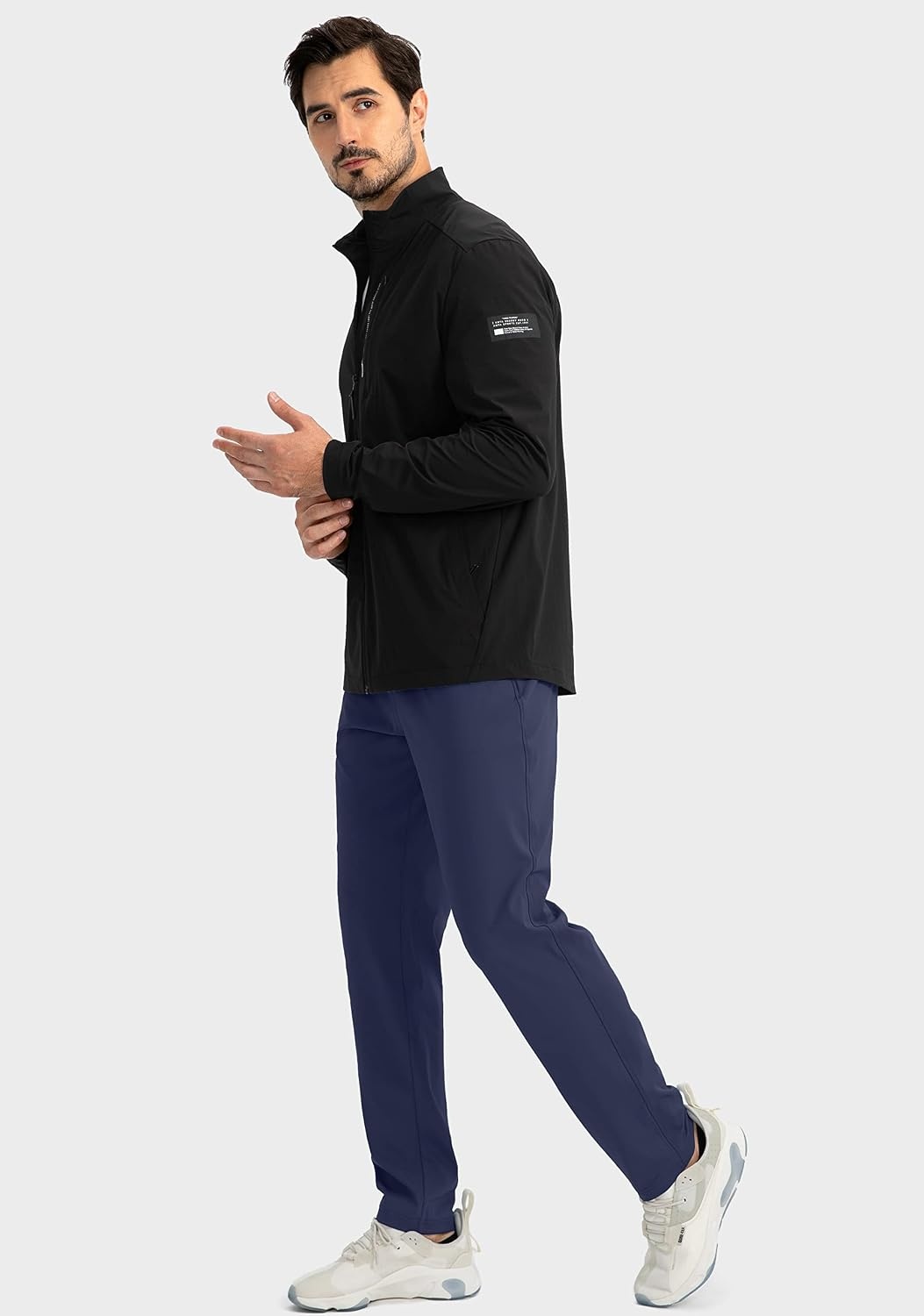 image:imageG Gradual Mens Sweatpants with 3 Zipper Pockets Tapered Joggers for MenNavy