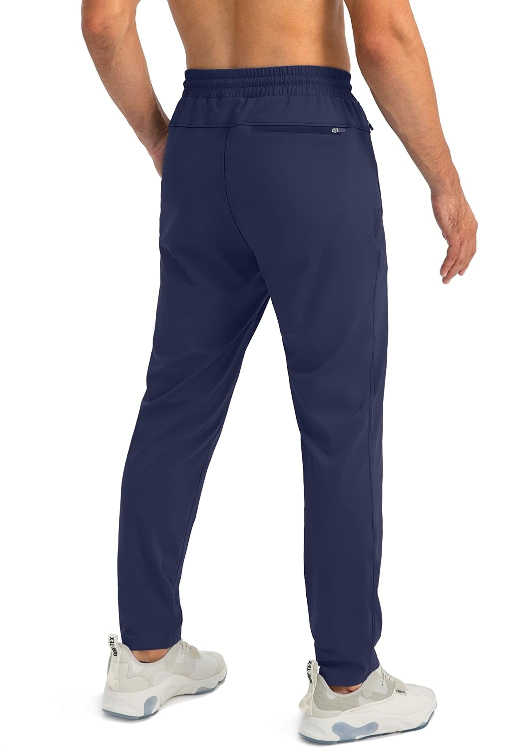 image:imageG Gradual Mens Sweatpants with 3 Zipper Pockets Tapered Joggers for MenNavy