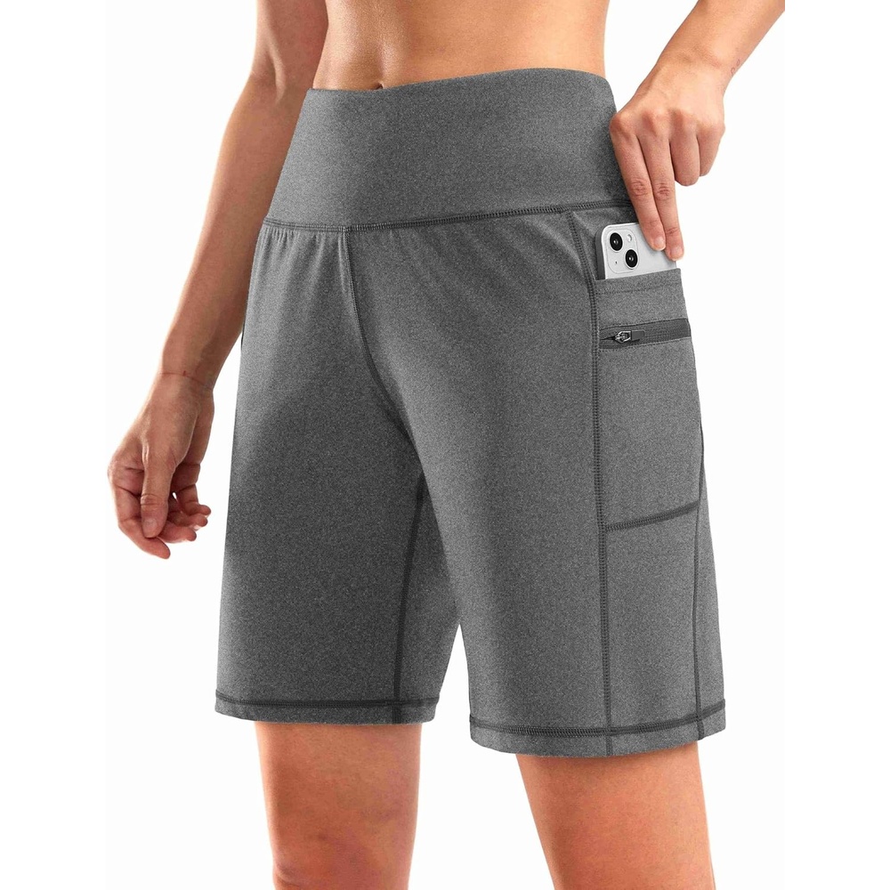 image:imageG Gradual Womens 9 Bermuda Long Shorts with Zipper PocketsCharcoal