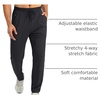 G Gradual Men’s Sweatpants with 3 Zipper Pockets Tapered Joggers for Men(Black)