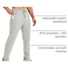 G Gradual Men’s Sweatpants with 3 Zipper Pockets Tapered Joggers for Men(Bright Grey)