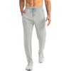 G Gradual Men’s Sweatpants with 3 Zipper Pockets Tapered Joggers for Men(Bright Grey)