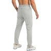 G Gradual Men’s Sweatpants with 3 Zipper Pockets Tapered Joggers for Men(Bright Grey)