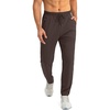 G Gradual Men’s Sweatpants with 3 Zipper Pockets Tapered Joggers for Men(Brown)