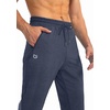 G Gradual Men’s Sweatpants with 3 Zipper Pockets Tapered Joggers for Men(C Heathered Academy Blue)