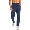 G Gradual Men’s Sweatpants with 3 Zipper Pockets Tapered Joggers for Men(C Heathered Academy Blue)