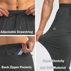 G Gradual Men’s Sweatpants with 3 Zipper Pockets Tapered Joggers for Men(C Heathered Black)