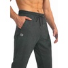 G Gradual Men’s Sweatpants with 3 Zipper Pockets Tapered Joggers for Men(C Heathered Black)