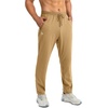 G Gradual Men’s Sweatpants with 3 Zipper Pockets Tapered Joggers for Men(Dark Khaki)