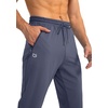 G Gradual Men’s Sweatpants with 3 Zipper Pockets Tapered Joggers for Men(Dusty Blue)