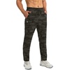 G Gradual Men’s Sweatpants with 3 Zipper Pockets Tapered Joggers for Men(Green Camo)