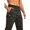 G Gradual Men’s Sweatpants with 3 Zipper Pockets Tapered Joggers for Men(Green Camo)