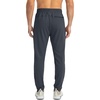 G Gradual Men’s Sweatpants with 3 Zipper Pockets Tapered Joggers for Men(Grey)