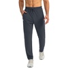 G Gradual Men’s Sweatpants with 3 Zipper Pockets Tapered Joggers for Men(Grey)