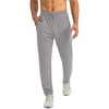 G Gradual Men’s Sweatpants with 3 Zipper Pockets Tapered Joggers for Men(Light Grey)