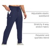 G Gradual Men’s Sweatpants with 3 Zipper Pockets Tapered Joggers for Men(Navy)