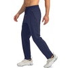 G Gradual Men’s Sweatpants with 3 Zipper Pockets Tapered Joggers for Men(Navy)