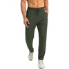 G Gradual Men’s Sweatpants with 3 Zipper Pockets Tapered Joggers for Men(Olive Green)